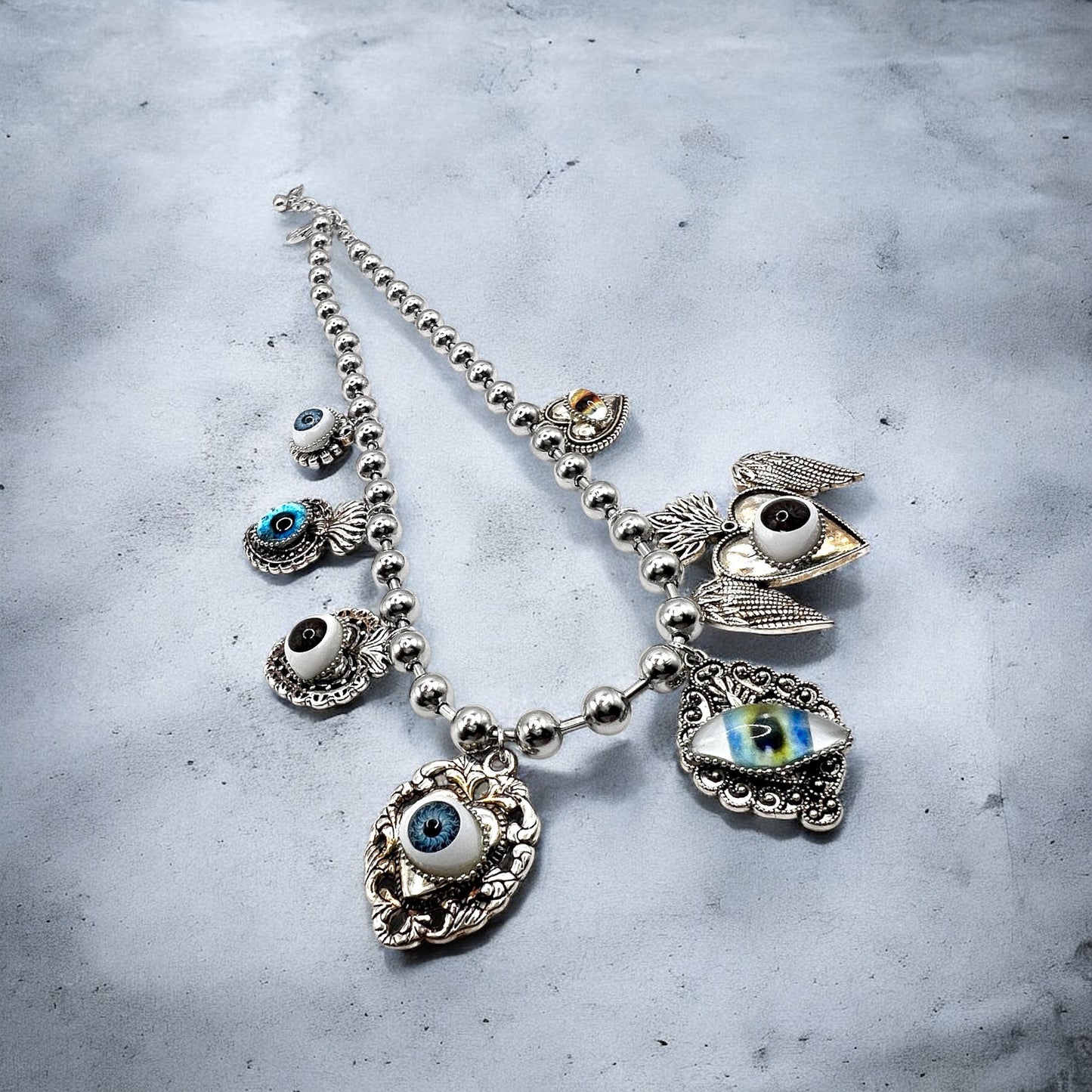 Collar Dijes Corazones