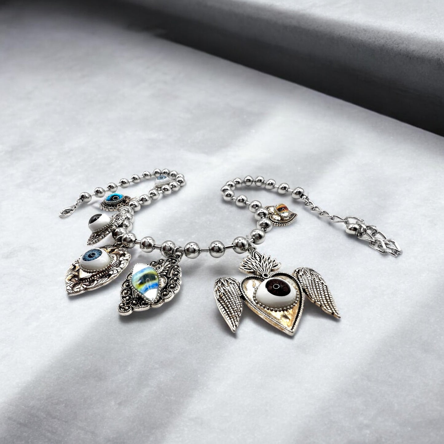 Collar Dijes Corazones