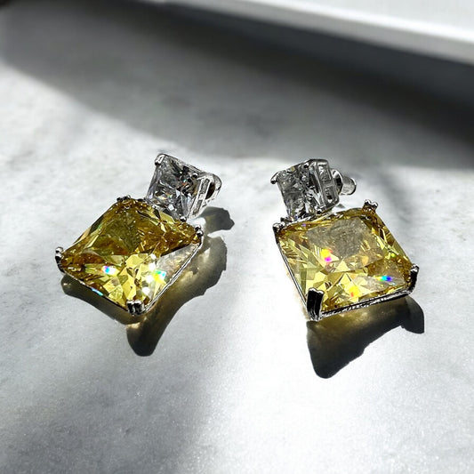 Arete Zirconia Cuadrada